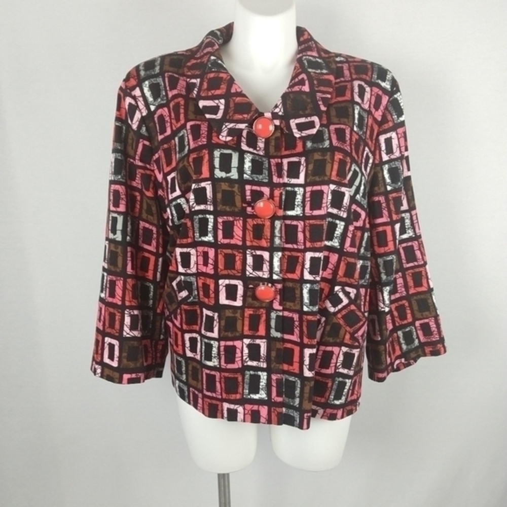 Geo pattern blazer